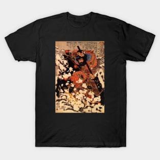 Charging Through the Snow - Utagawa Kuniyoshi Woodblock T-Shirt